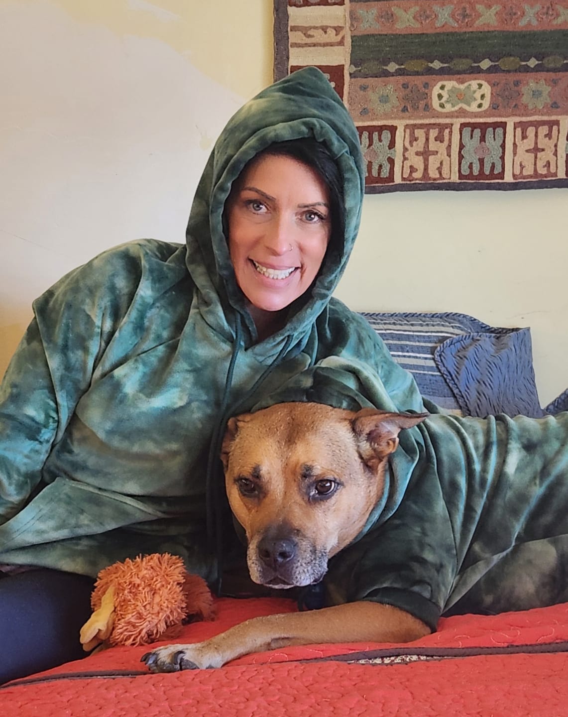 Customer photo review of Velvet Human Hoodie - Emerald Green