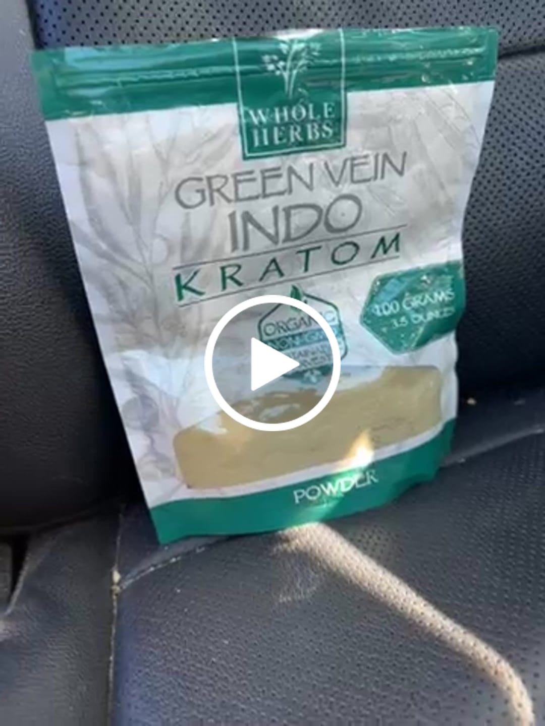 Customer video review of Whole Herbs Green Vein Indo Kratom Powder