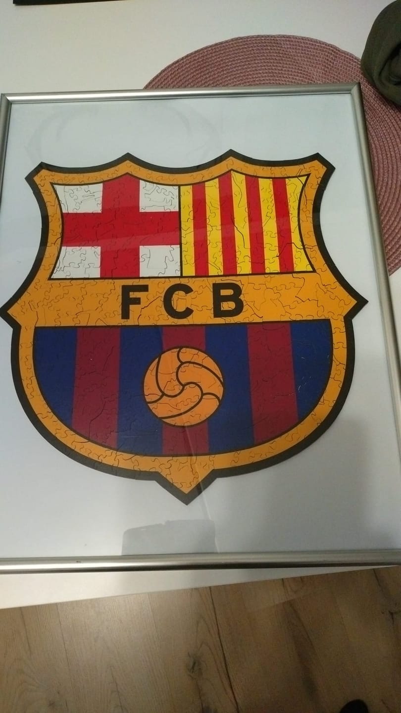 Customer photo review of FC Barcelona® Logo - Wooden Puzzle