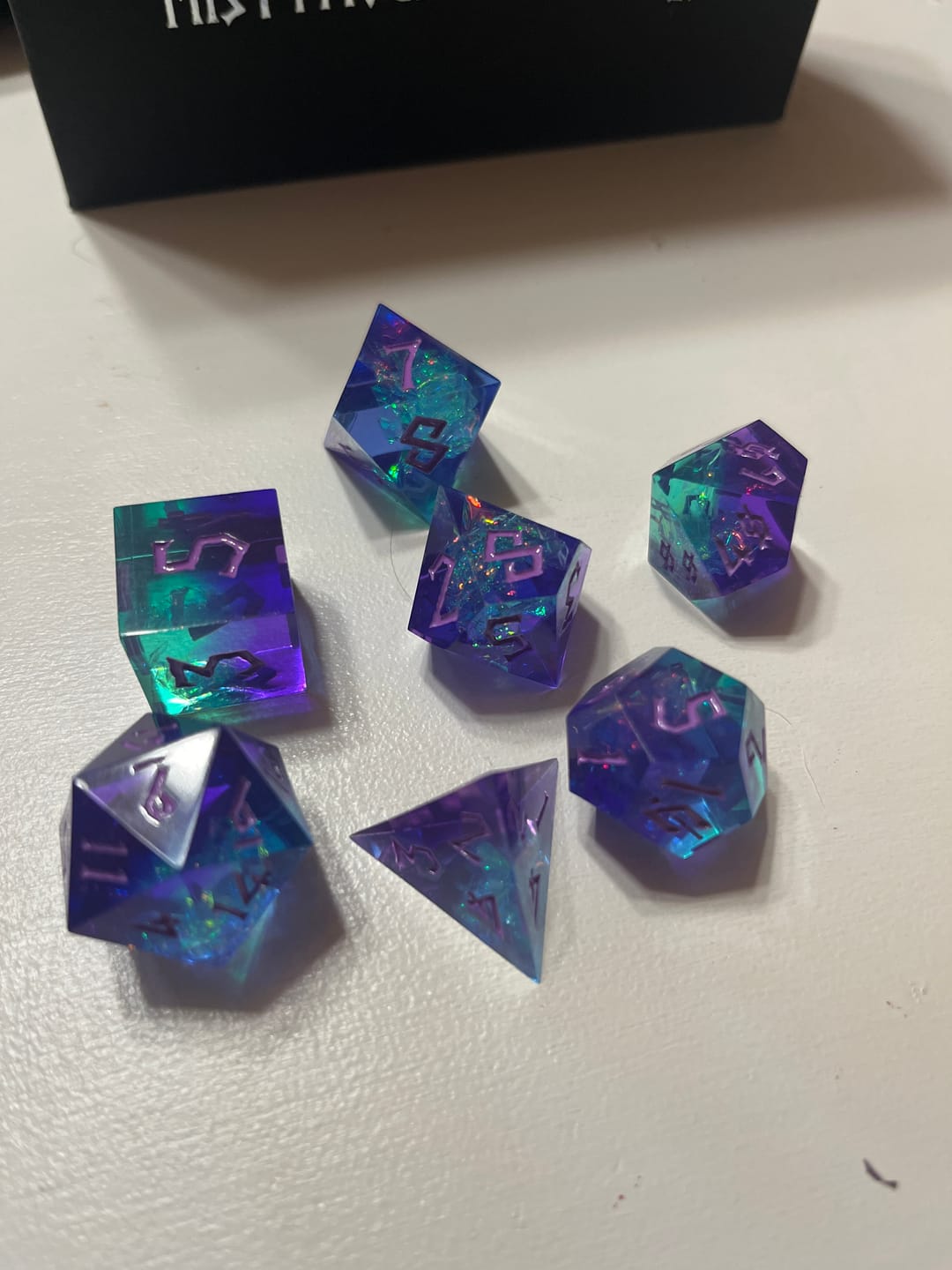 Customer photo review of Dispel Magic Sharp-Edged Resin Dice Set