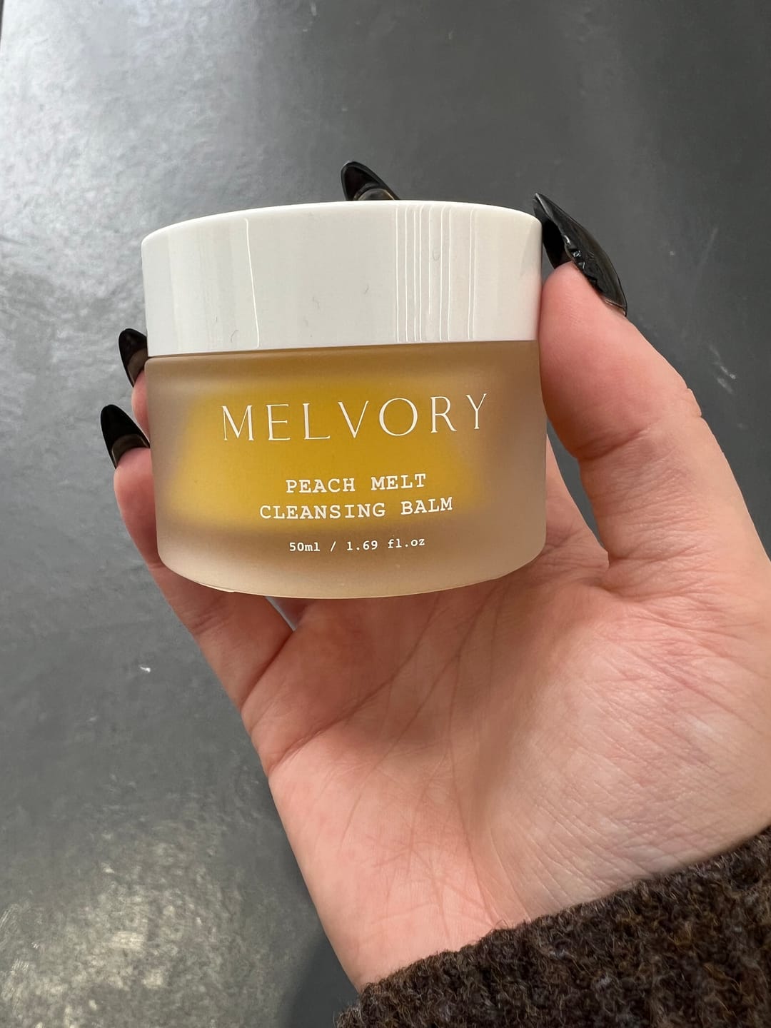Customer photo review of Peach Melt Cleansing Balm