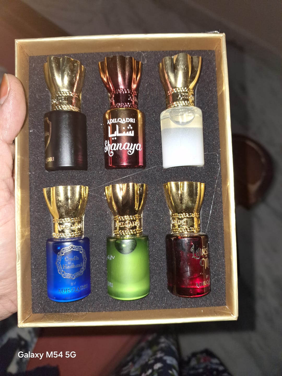 Customer photo review of Assorted Luxury Attar Perfume Gift Set (6 × 5.5Ml)