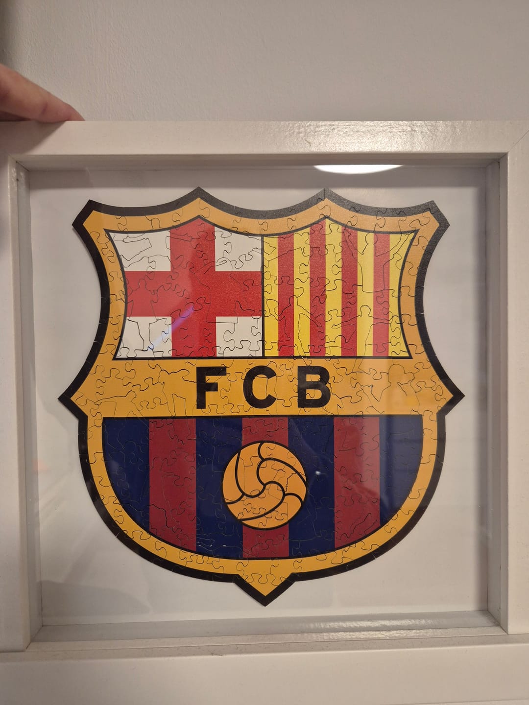 Customer photo review of FC Barcelona® Logo - Holzpuzzle