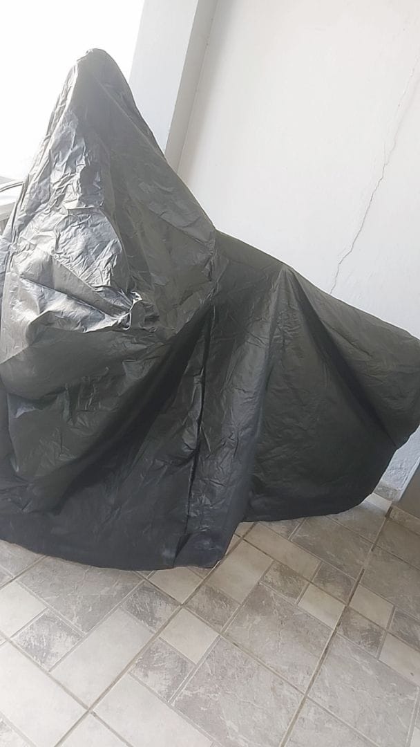 Customer photo review of Capa para Bicicleta Impermeável com Proteção Uv - Tamanho Universal