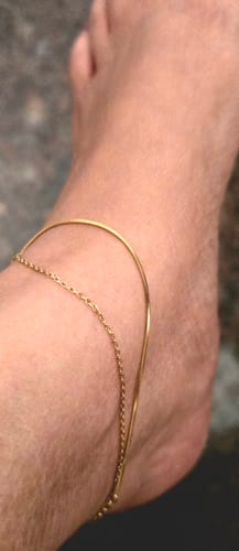 Customer photo review of Two Layered Solid Cable Anklet