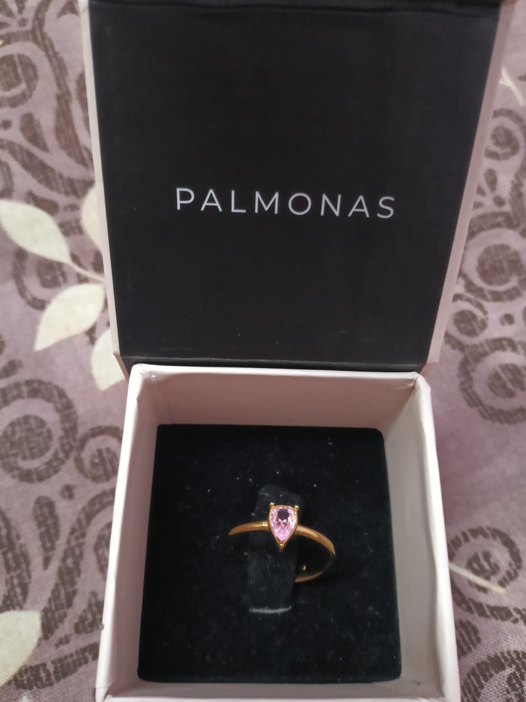 Customer photo review of Droplet Blush Ring