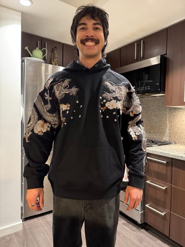 Customer photo review of Embroidered Dragon Hoodie
