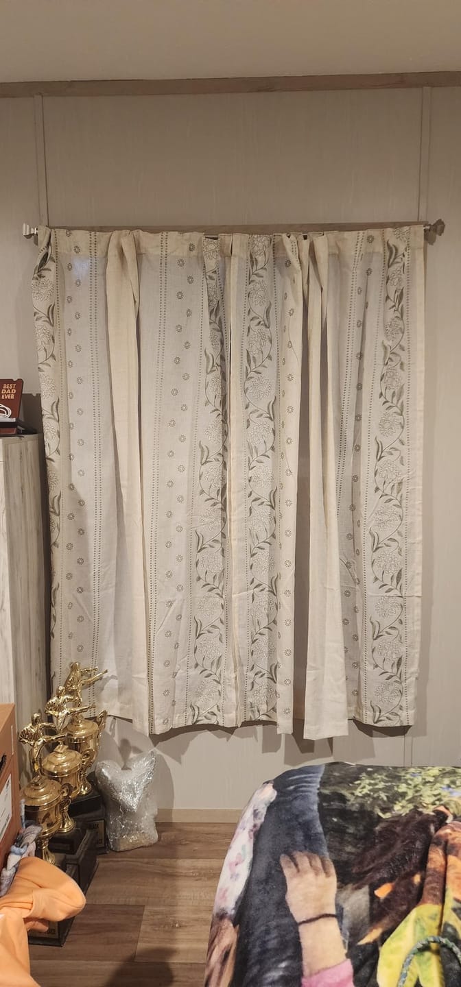Customer photo review of Hydrangea Embroidered Linen Curtains