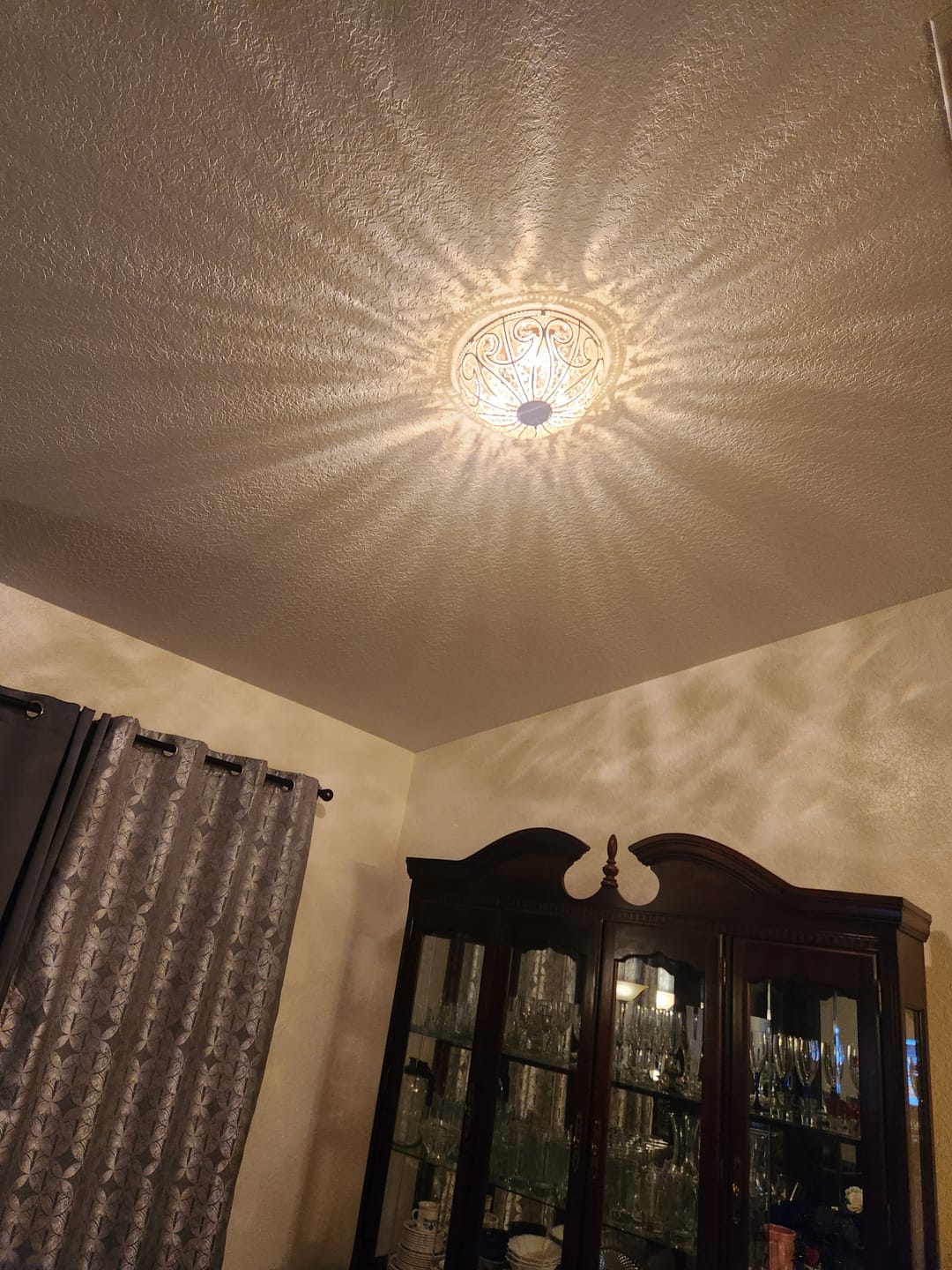 Customer photo review of Luxe Moroccan Antique Bronze Crystal Ceiling Light