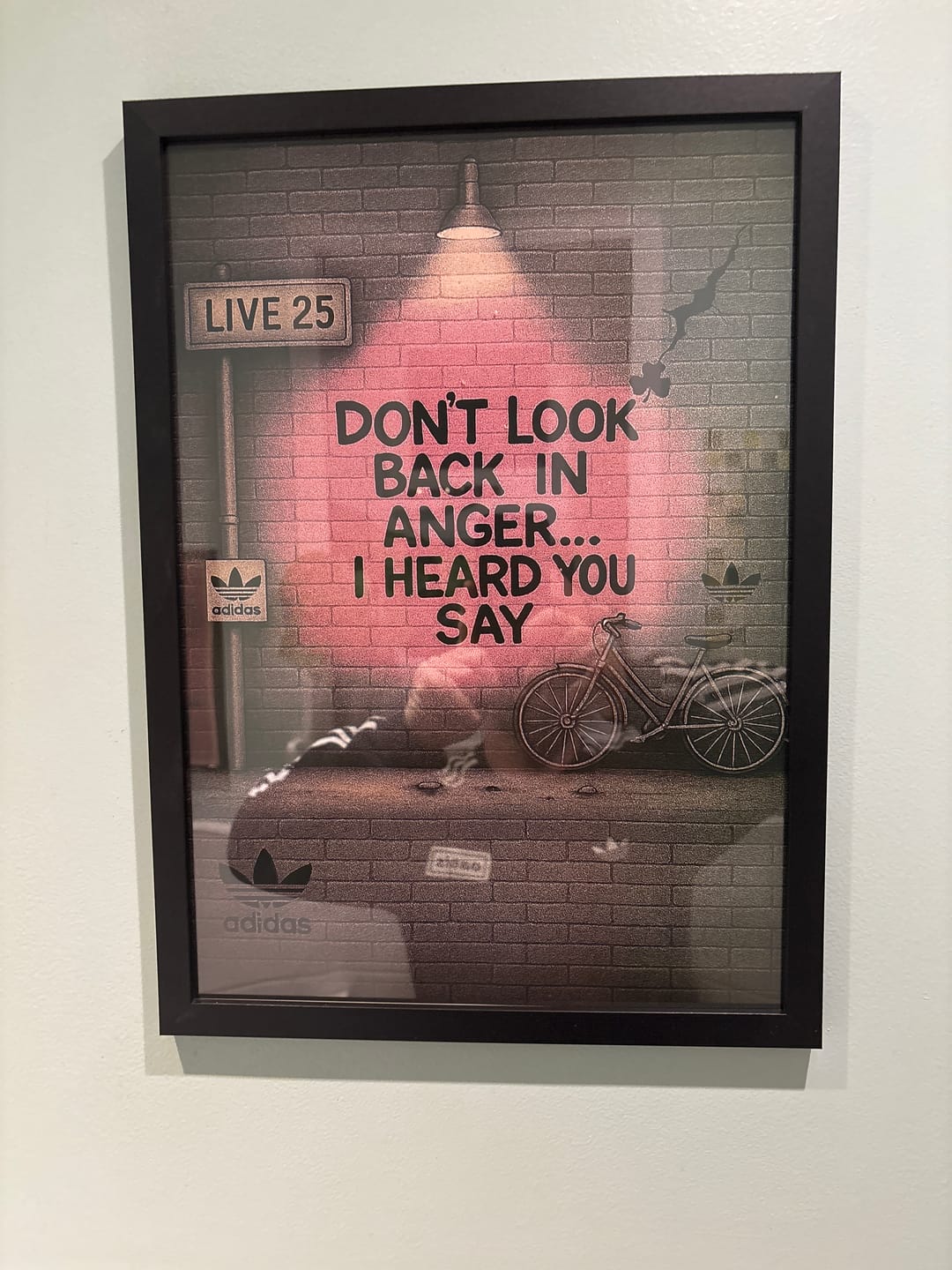 Customer photo review of Don't Look Back In Anger - Oasis Inspired Graffiti Poster