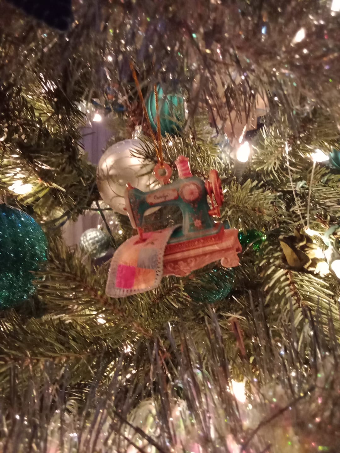 Customer photo review of Sewing Machine Quilter Personalized Christmas Acrylic Ornament - Seamstress Gift