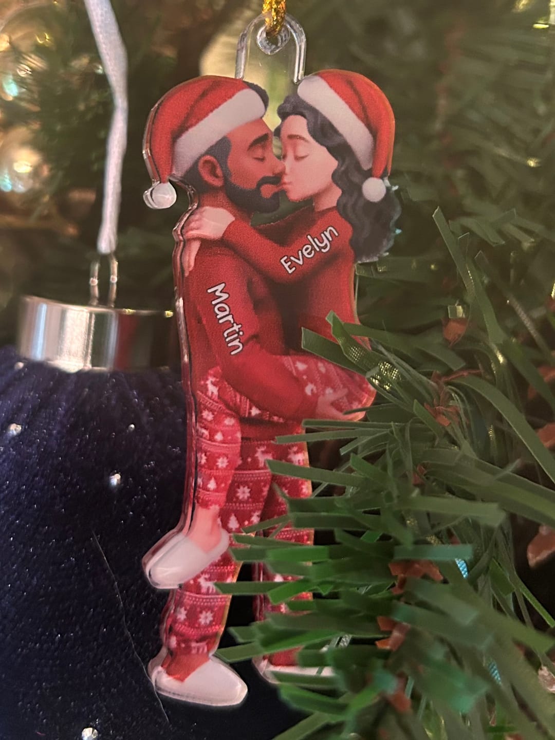 Customer photo review of Christmas Gifts For Husband And Wife - Personalized Acrylic Ornament