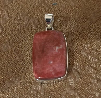 Customer photo review of Thulite Pendant 1 5/8" (.925 Sterling Silver)