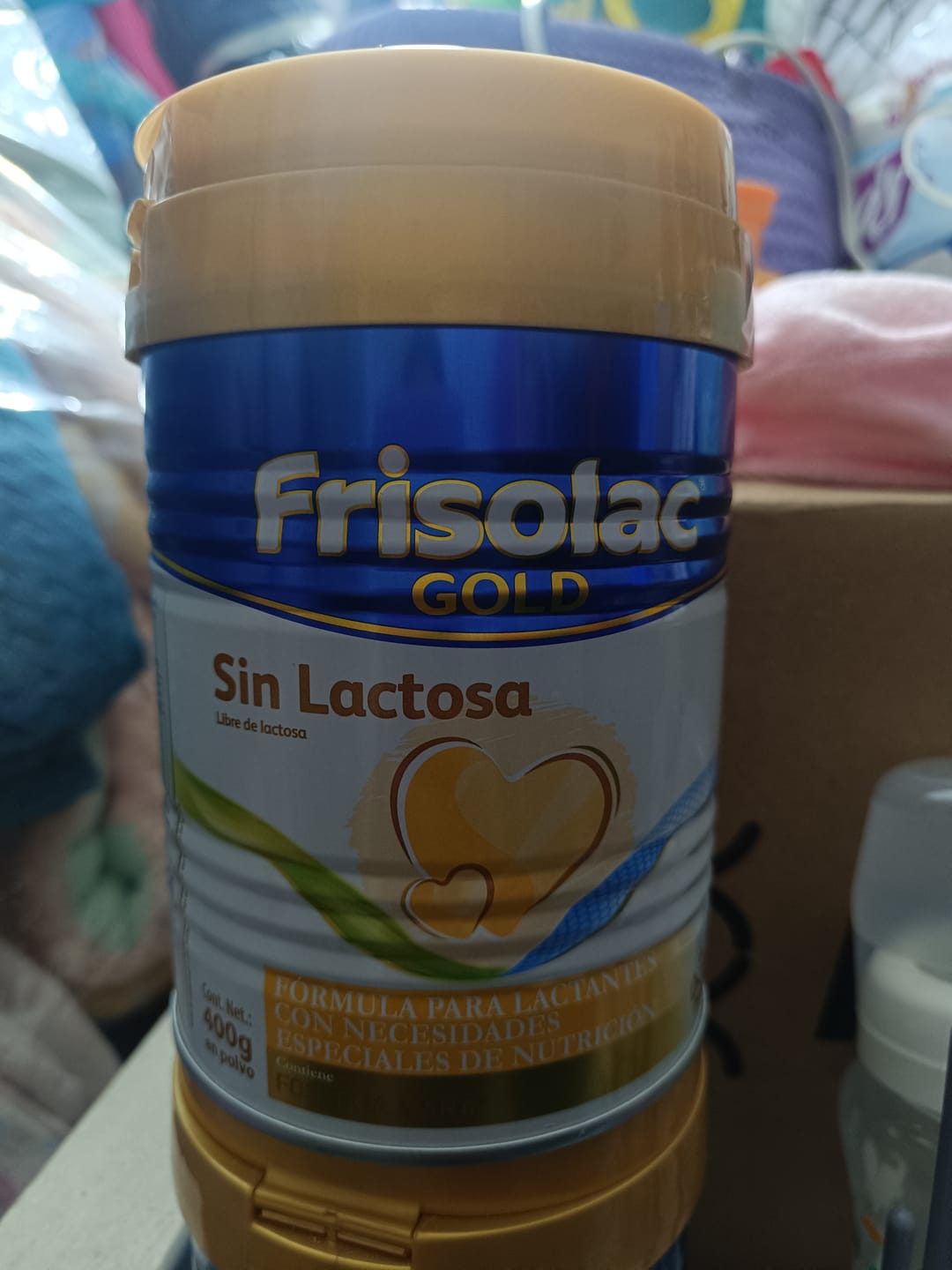 Customer photo review of Frisolac Gold Sin Lactosa (0 A 12 Meses) Pack C/ 800 Gr