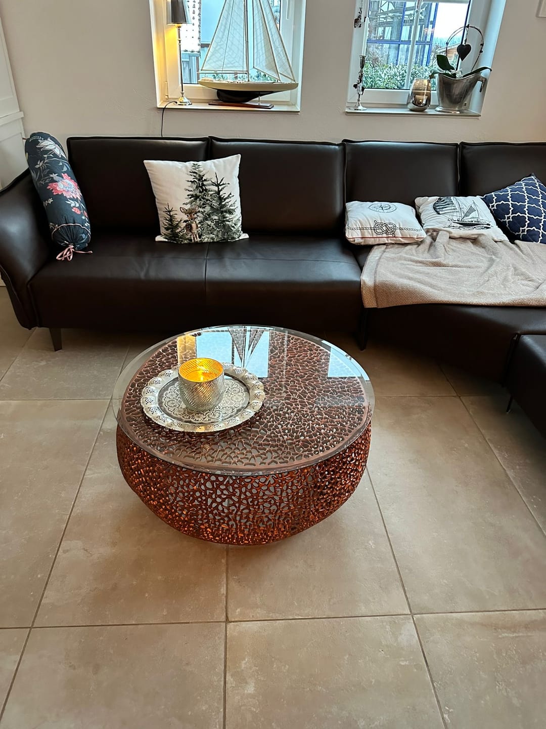 Customer photo review of Glasplatte Kamin, Funkenschutzplatte Glas für Kaminofen - Kreis