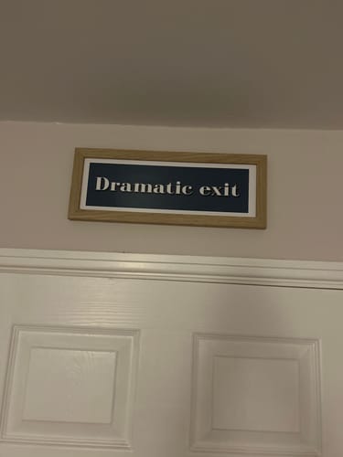 Customer photo review of Dramatic Exit Framed Print (New Style)
