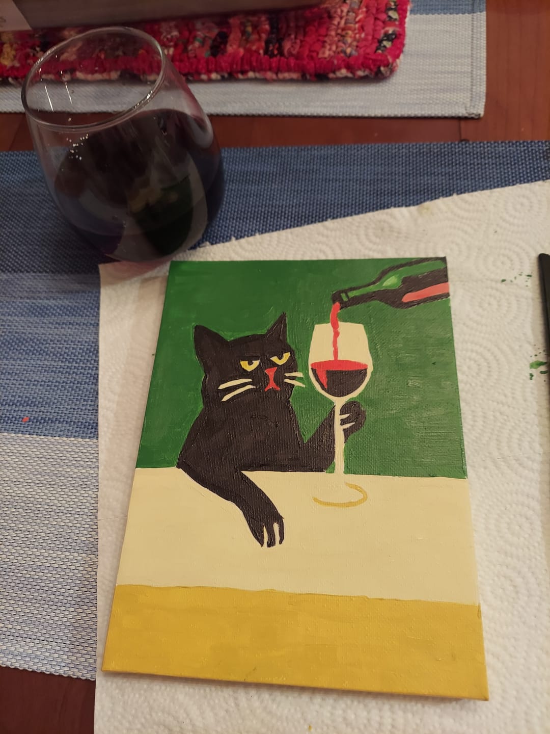 Customer photo review of 6 Mini Paintings - Crazy Cat Set