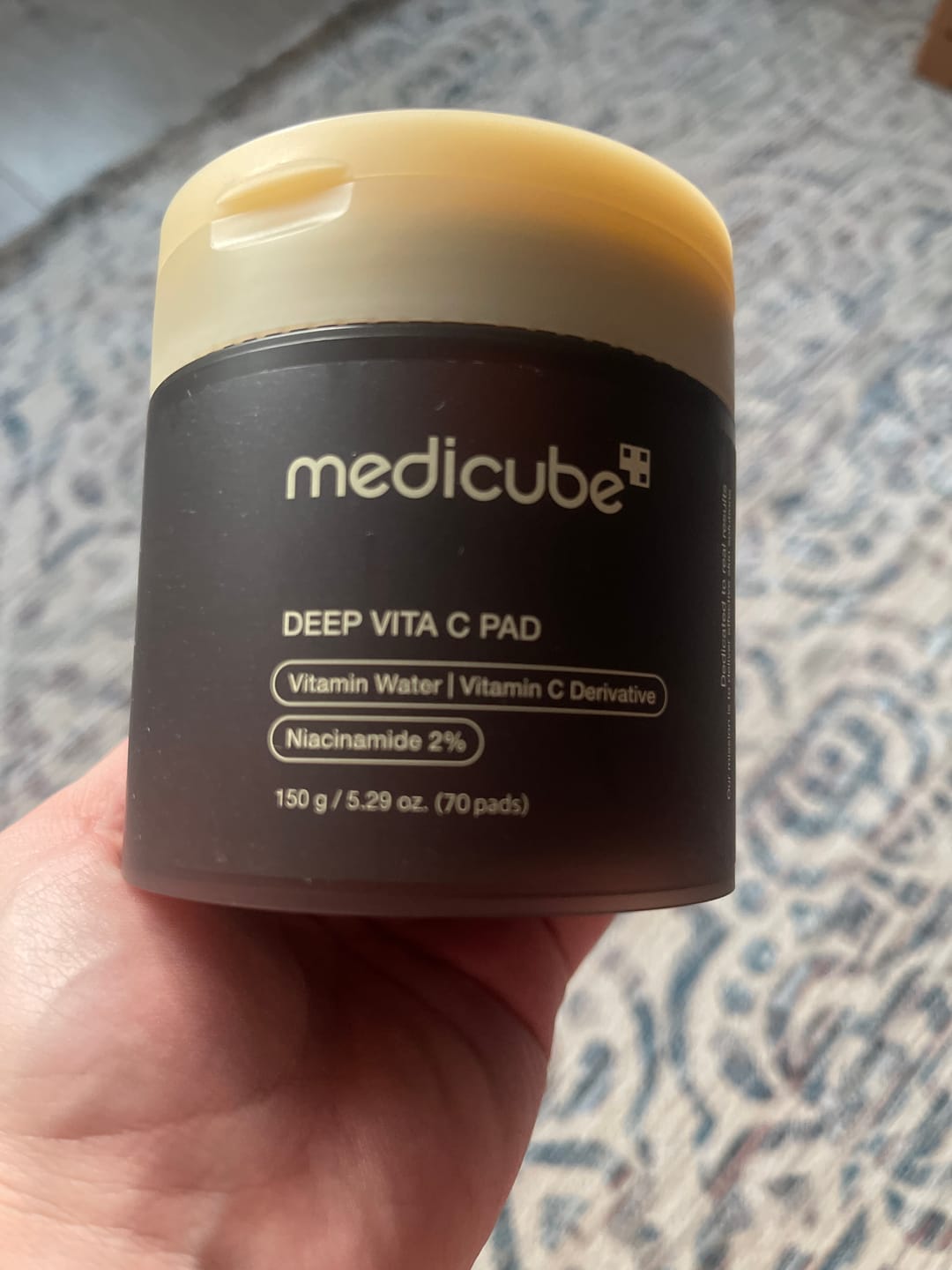 Customer photo review of Balinoši spilventiņi sejai ar C vitamīnu Medicube Deep Vita C Pad