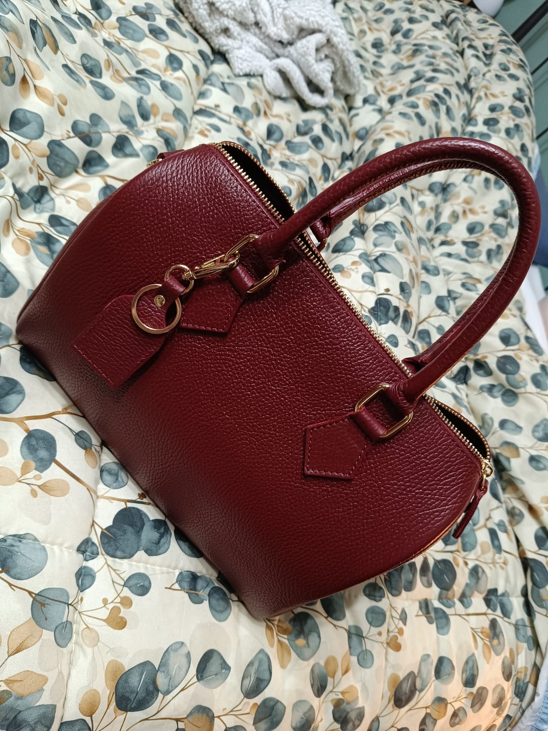 Customer photo review of Carla - Borsa Bauletto a Mano in Pelle Versione Grande