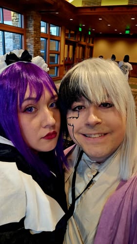 Customer photo review of Dr.STONE Asagiri Gen Short Black Silver Hair Basic Wig