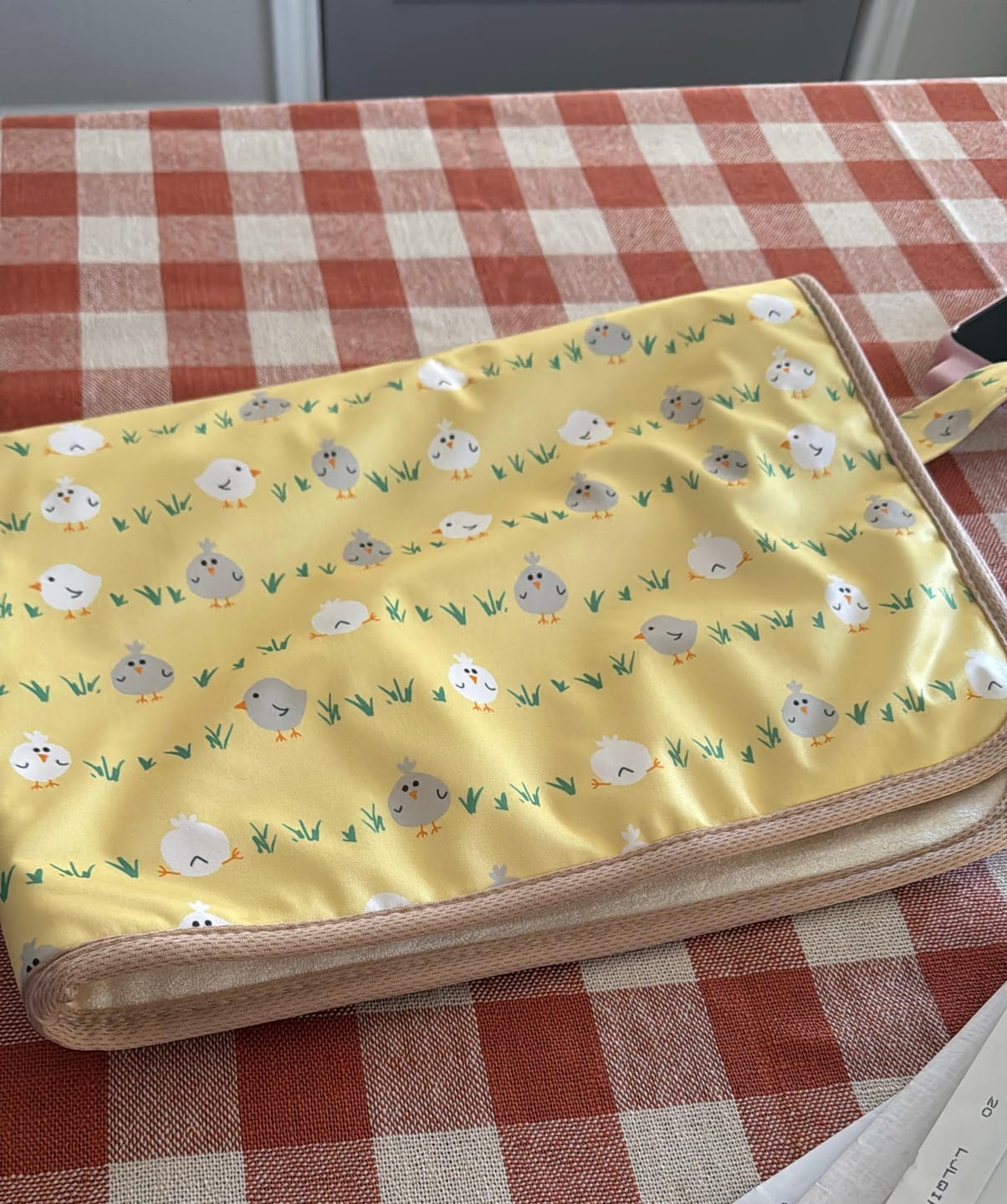 Customer photo review of Ultra-Soft Bamboo Machine Washable and Wipeable Diaper Change Mat