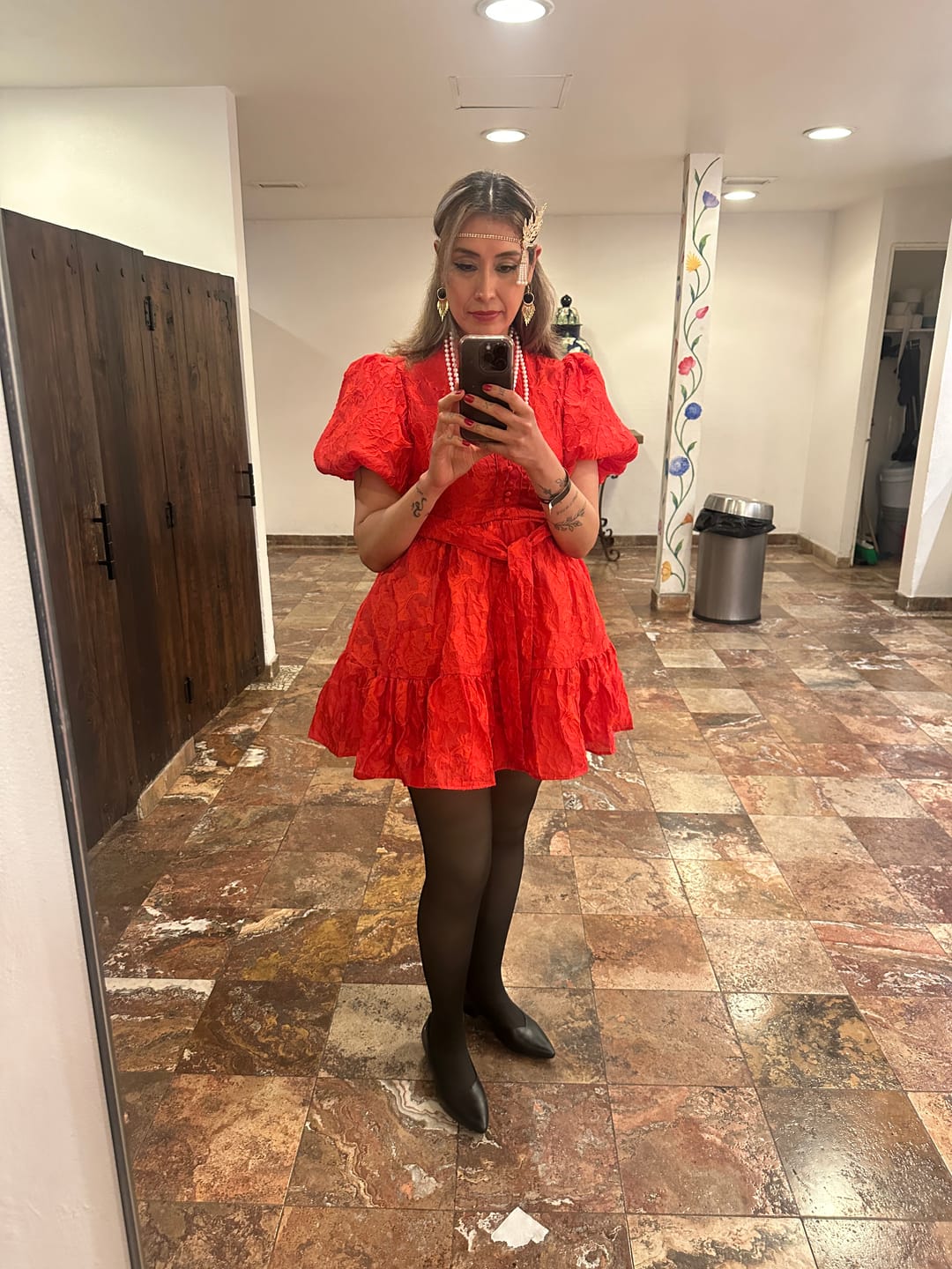 Customer photo review of VESTIDO ERIKA ROJO