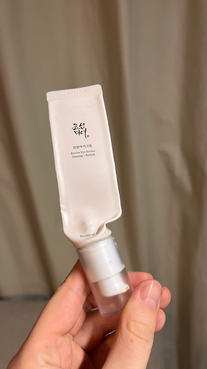 Customer photo review of Krēms ādai ap acīm ar žeņšeņu un retinālu Beauty Of Joseon Revive Eye Serum Ginseng + Retinal