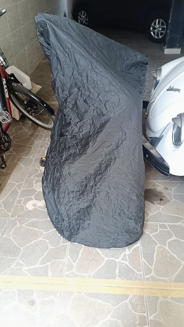 Customer photo review of Capa para Bicicleta Impermeável com Proteção Uv - Tamanho Universal