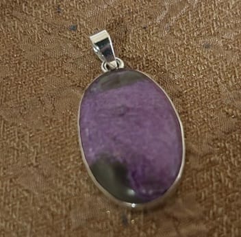 Customer photo review of Purpurite Pendant 1 3/4" (.925 Sterling Silver)