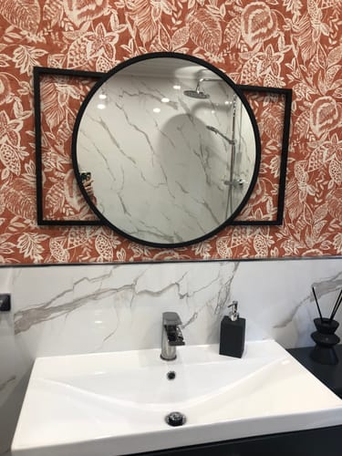Customer photo review of Holborn Deco Framed Mirror 450 x 800 - Matt Black