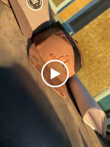 Customer video review of Custom Leather Patch 7 Panel Trucker Hat - Richardson 168P