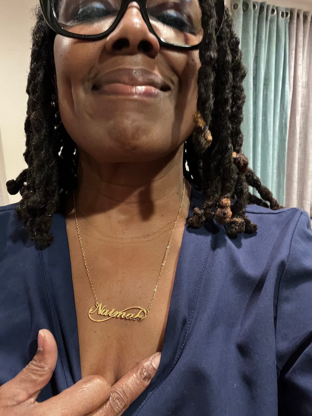 Customer photo review of Infinity Name Necklace