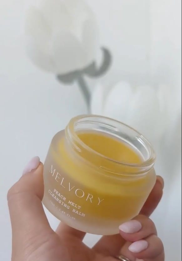 Customer photo review of Peach Melt Cleansing Balm