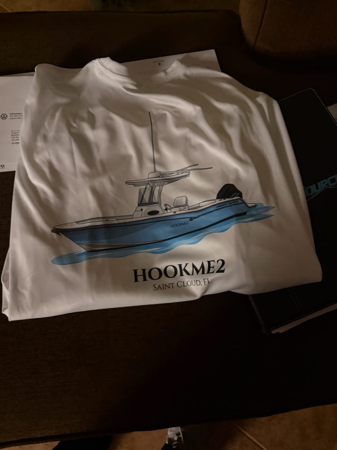 Customer photo review of Dri-Fit Custom Boat Shirts - Long Sleeve