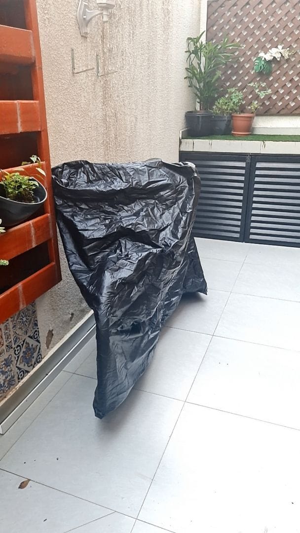 Customer photo review of Capa para Bicicleta Impermeável com Proteção Uv - Tamanho Universal