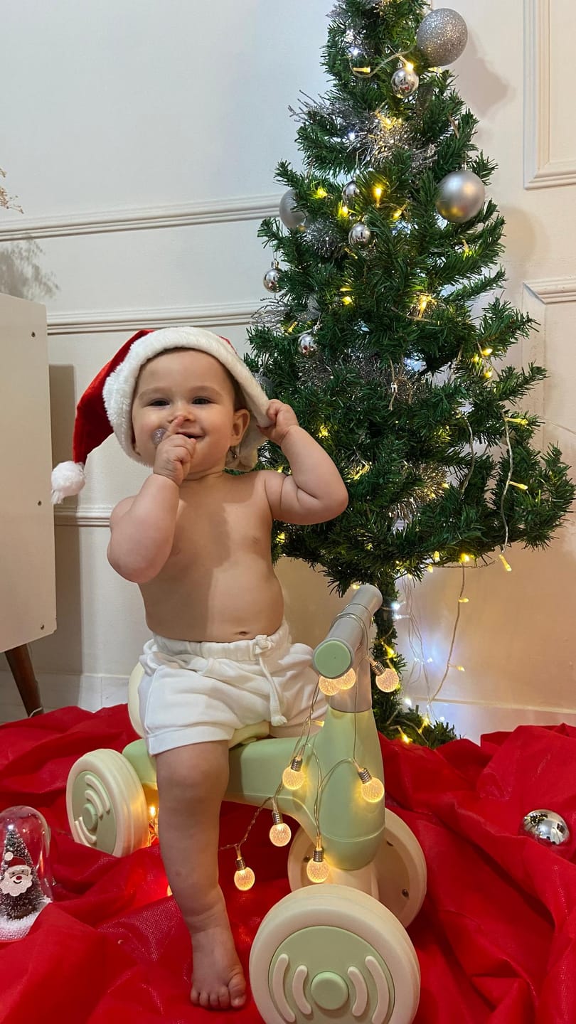 Customer photo review of Bermuda Cargo Infantil Unissex | Liso Branco Off