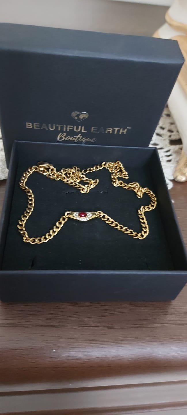 Customer photo review of Vintage Cleopatra Gold Necklace