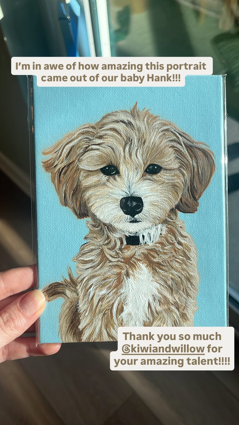 Customer photo review of Custom Pet Painting