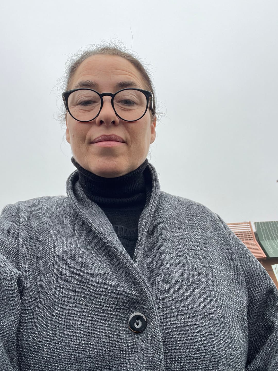 Customer photo review of Veste Faustine - toile texturée terracotta