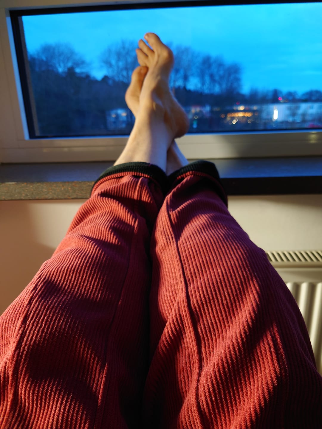 Customer photo review of Buddha Stones Damen-Haremshose aus Cord-Baumwolle mit Thermo-Fleece-Futter und Taschen in Farbkontrast