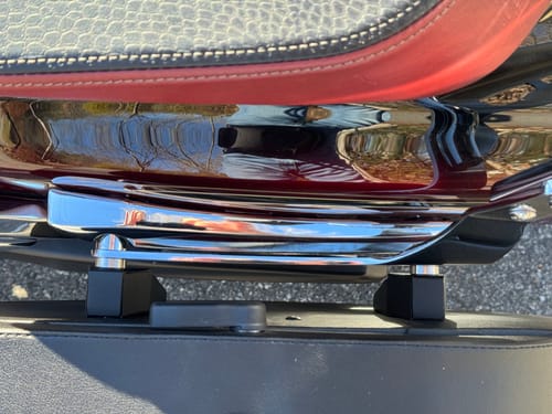 Customer photo review of 40L - Lamellar Raven Extra Large Yamaha Raider Leather Covered Motorcycle Hard Saddlebags