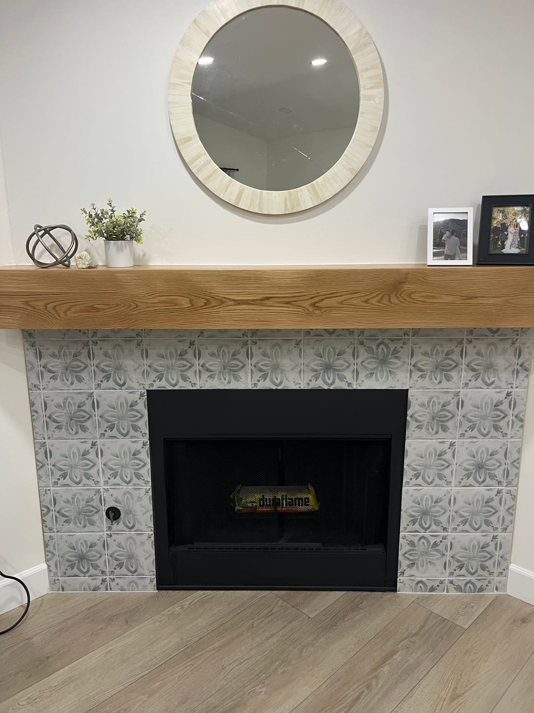 Customer photo review of White Oak Fireplace Mantel