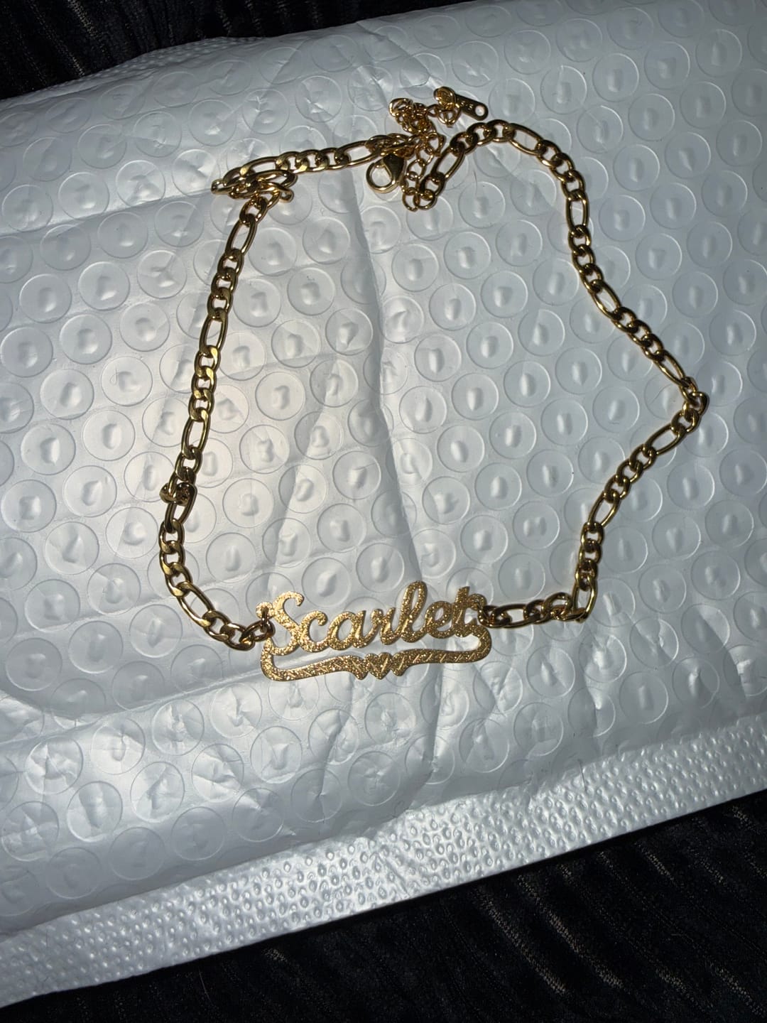 Customer photo review of Kids Diamond Cut Heart Name Necklace