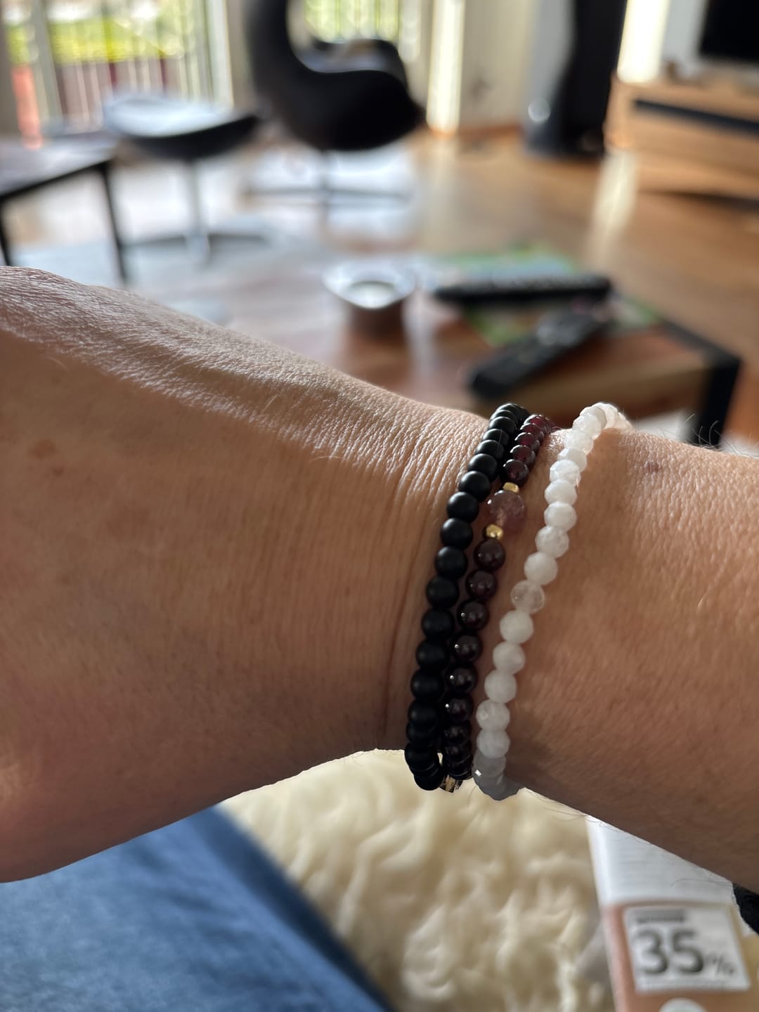 Customer photo review of Mondstein Armband - Naturperlen