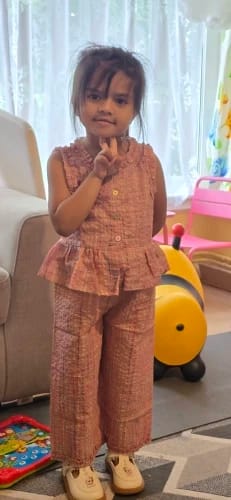 Customer photo review of Flare Top and Loose Pants Set