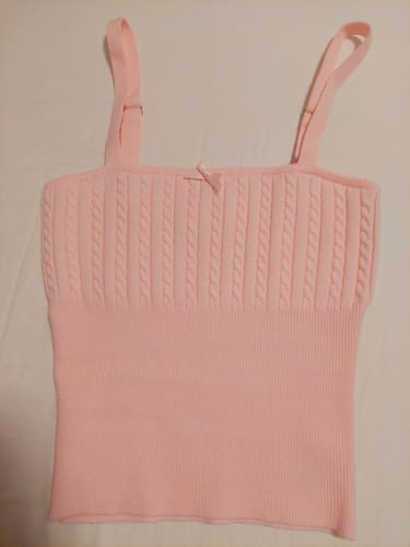 Customer photo review of Colette Cable Knit Cami Top