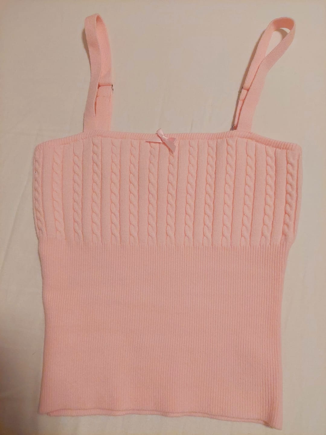 Customer photo review of Colette Cable Knit Cami Top
