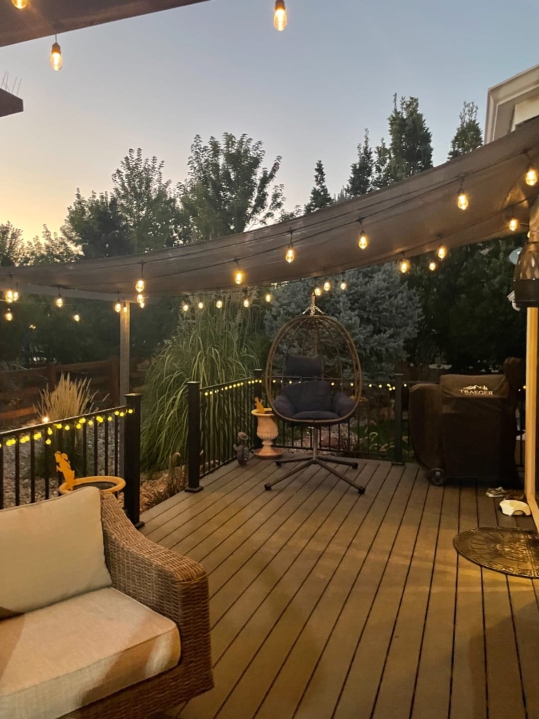 Customer photo review of Rectangle Shade Sail | Gray