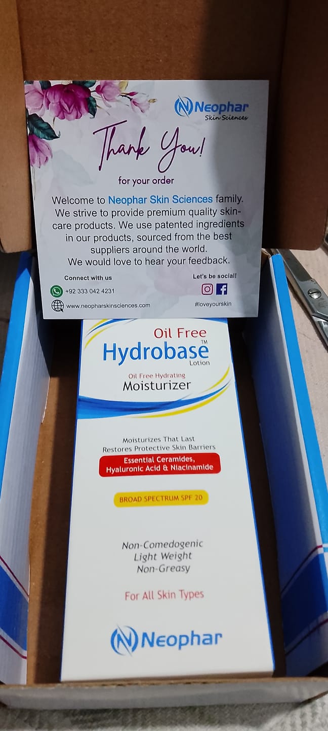 Customer photo review of Hydrobase Oil Free Lotion