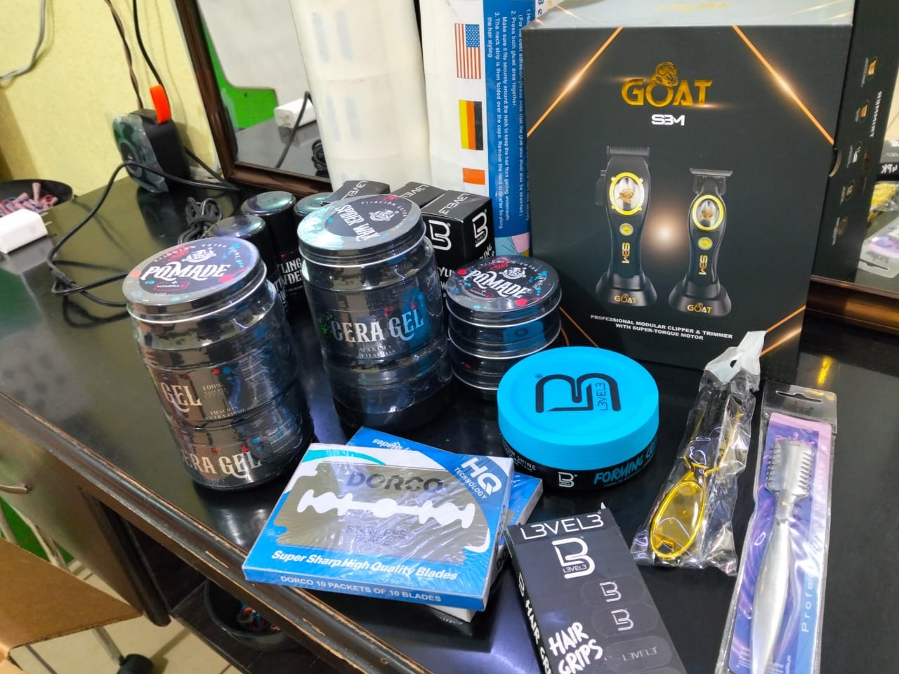 Customer photo review of Soy Barber - 3 Pack cera gel, gel y pomada